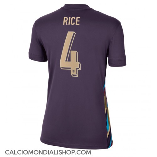 Maglie da calcio Inghilterra Declan Rice #4 Seconda Maglia Femminile Europei 2024 Manica Corta